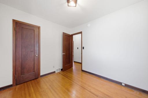 One of two bedrooms on the main floor