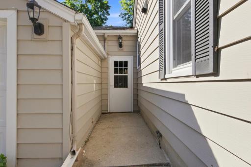 Door to the family room and garage