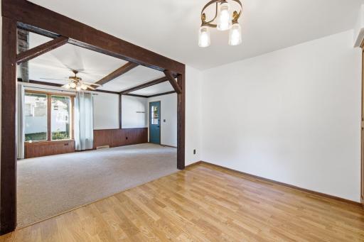 Put a dining table over here and it over looks the back family room