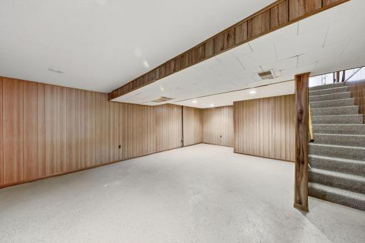 Large family room in the lower level