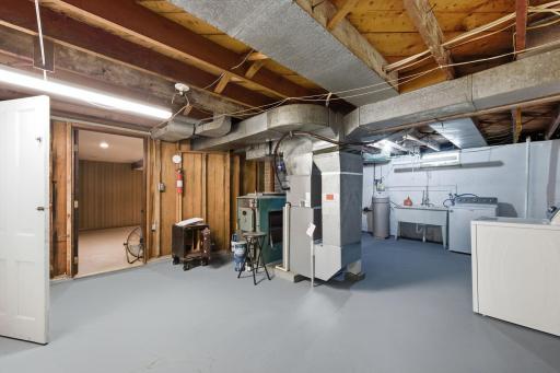 Other half of the lower level-laundry, utilties, and storage!
