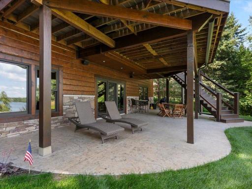 Stamped concrete weather proofed from above