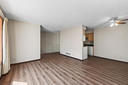 Living room and dining area