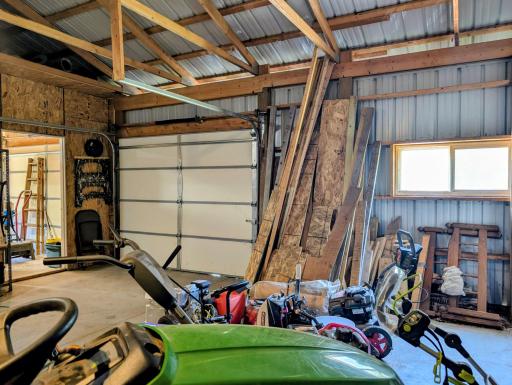 Other side has front and back garage doors for pull through