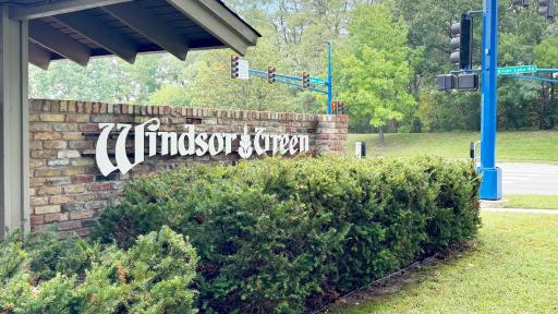 Convenient bus stop at the Silver Lake Road-Windsor Lane entrance