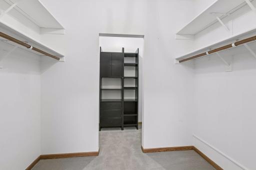 Spacious primary closet