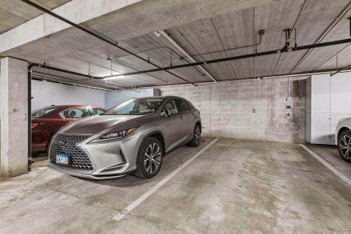 Two garage stalls included, one with electric charging station!