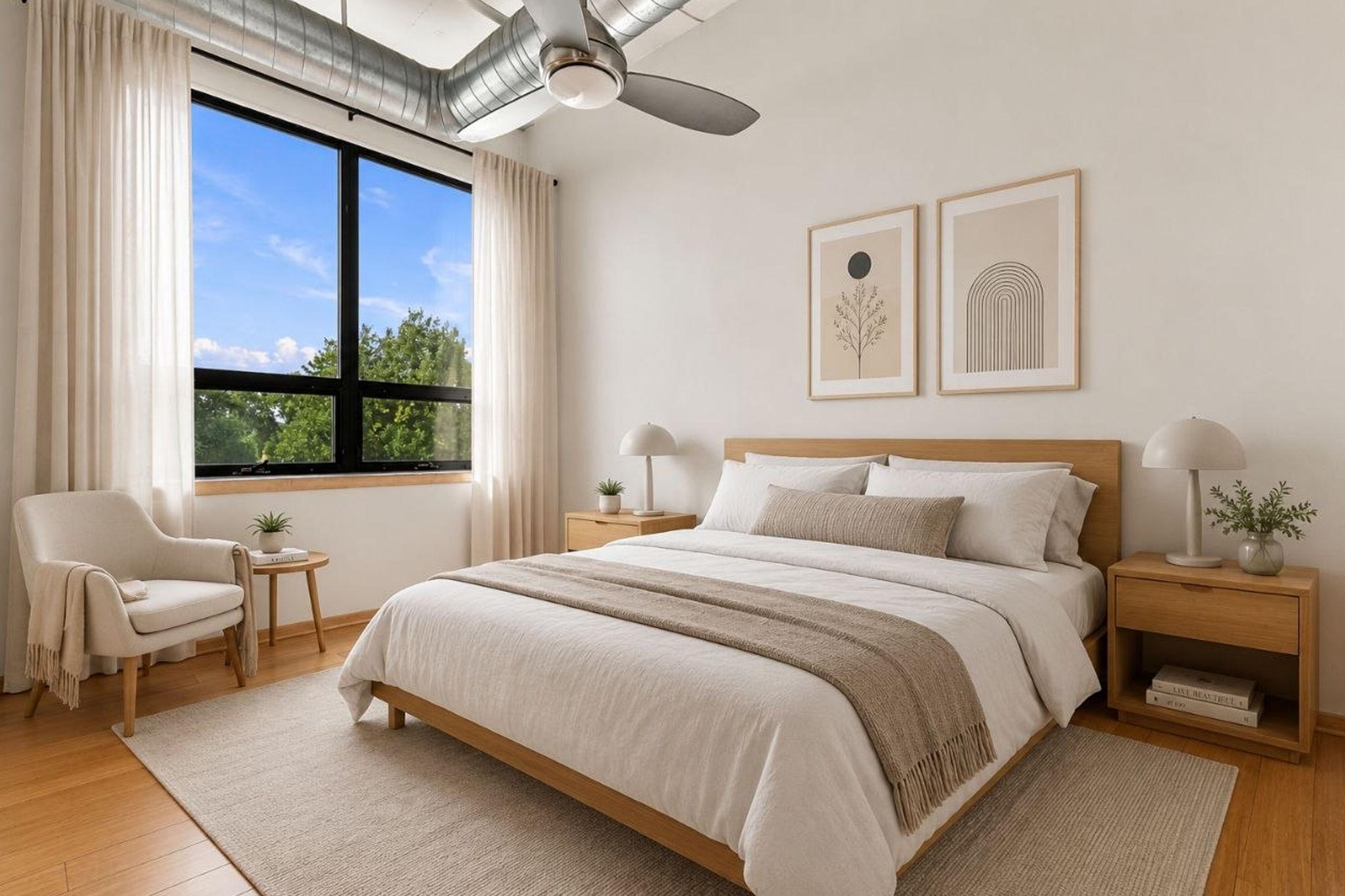Spacious bedroom