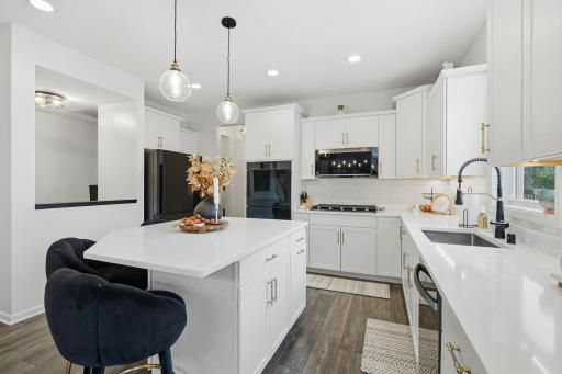 Newer energy efficient appliances with smart fridge add on feature!
