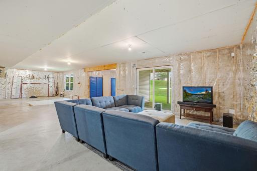 Unfinished basement ready for your vision.