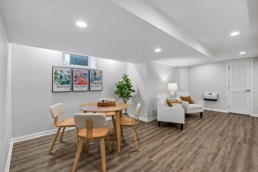 Large lower level rec room with lots of space for fun