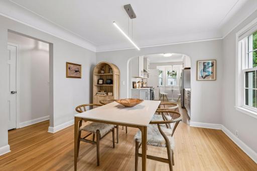 Formal dining room for hosting