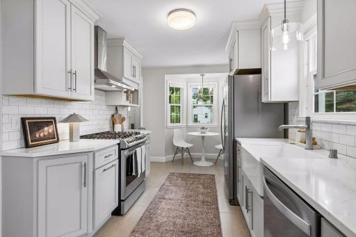 Newer kitchen with quartz countertops
