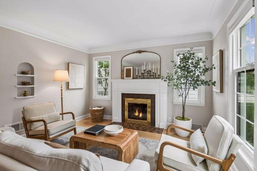 Fireplace is a warm welcome