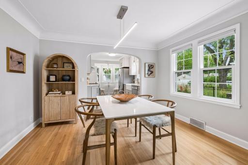 View of dining room toward kitchen