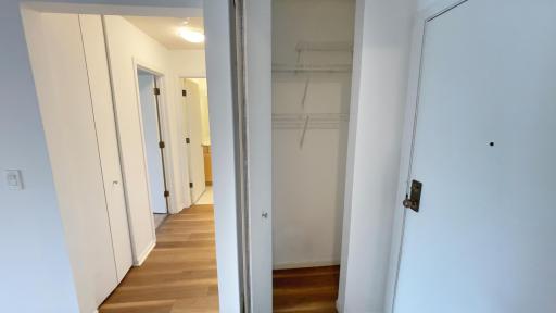Spacious coat closet right off the front door