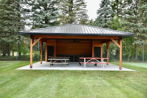 Sherwood Shores Private Picnic Shelter with bathrooms.