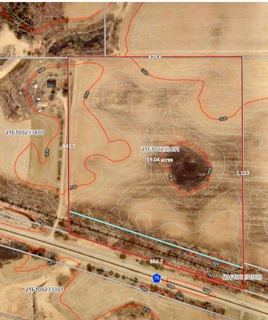 Aerial Showing Property Contours.