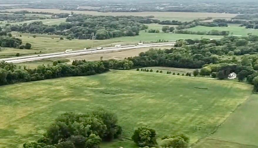 Subject property looking west/southwest. I-94 shown in the background of the frame.