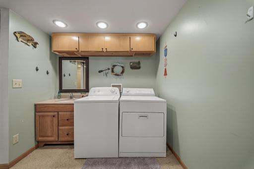 Laundry area in Lower level