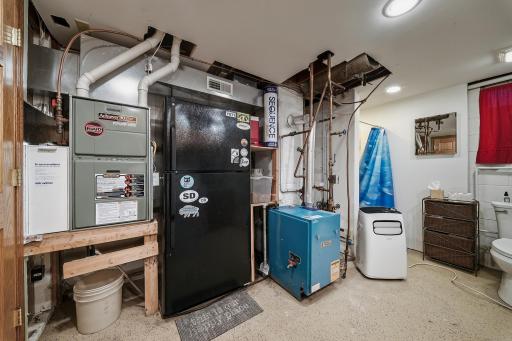Boiler system and extra refrigerator for all the fish and refreshments