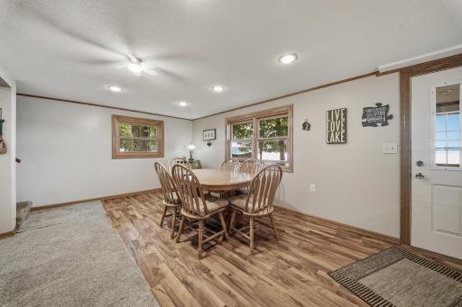 Views of Lake from Kitchen and dining room table