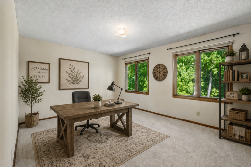 Bedroom #2 - virtually staged as an office