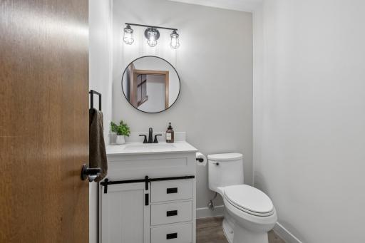 Fresh NEW main floor powder room!
