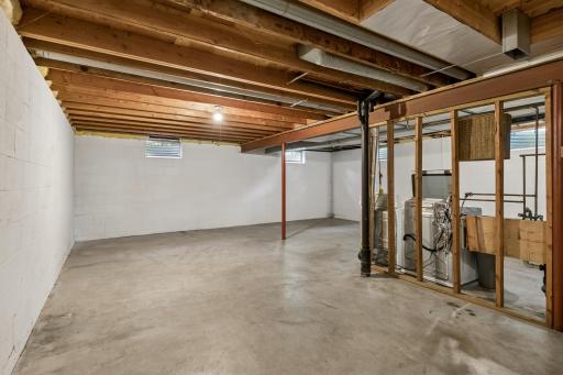 Unfinished basement - awaiting your ideas!