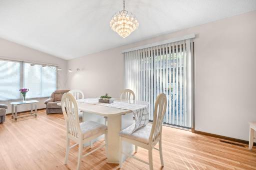 All the flooring on the main floor is brand new! Ample room for dinner parties or quaint dinners, with Living Room space to visit.
