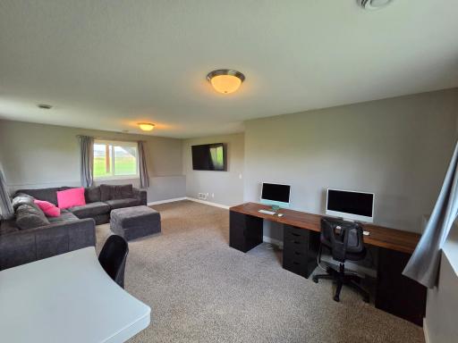 This 'custom built' desk for this space can stay here