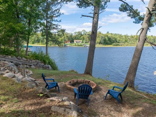 Level area down by the lake for relaxing bonfires and picturesque views