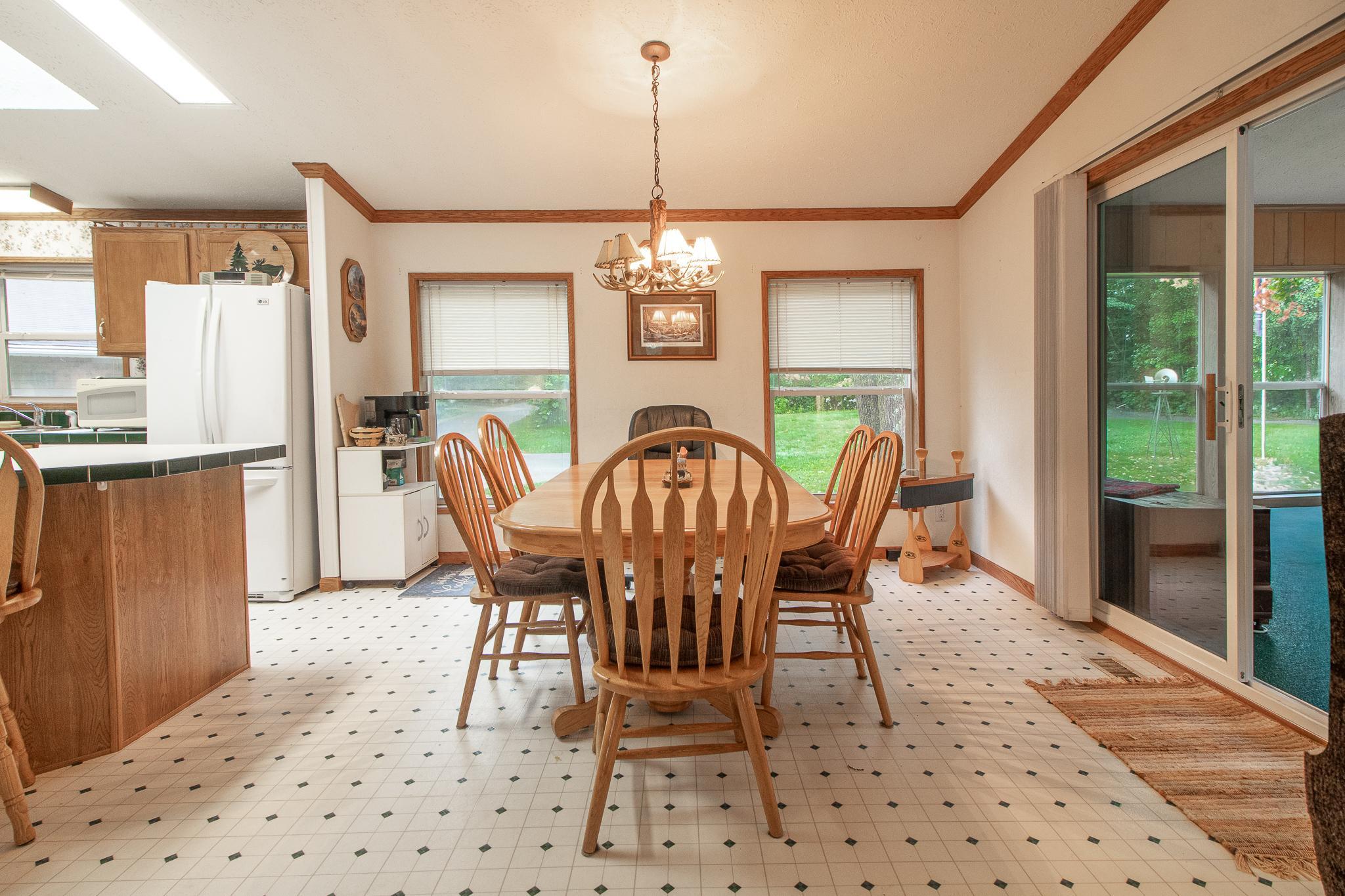 Convenient access to porch off dining