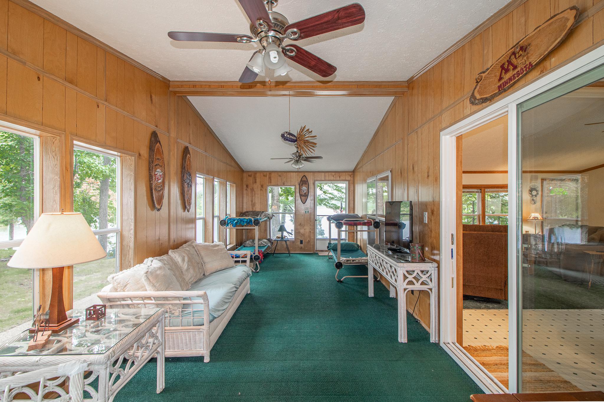 Additional living area and sleeping on the three season porch
