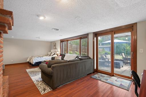 Lower level walks out to the back yard patio.
