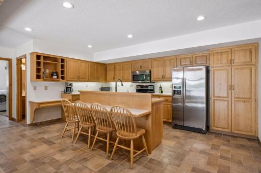 Expansive center-island kitchen.