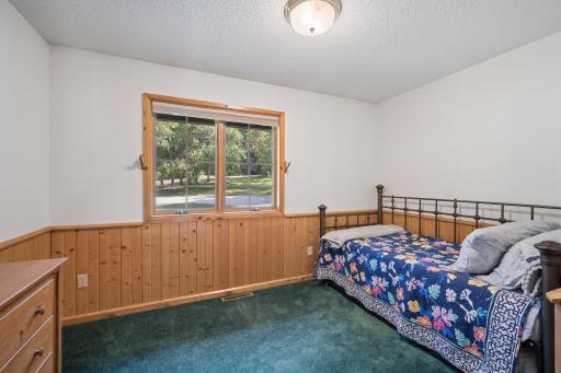 Single bedroom #3 with trundle bed and french doors-could be a great den