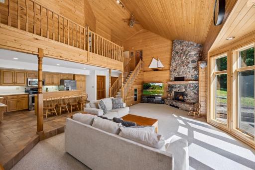 Photo for 15735 112th Street NW, South Haven, MN 55382 - listing #7134117 Stunning lake home with dramatic 2 story pine vaulted ceilings