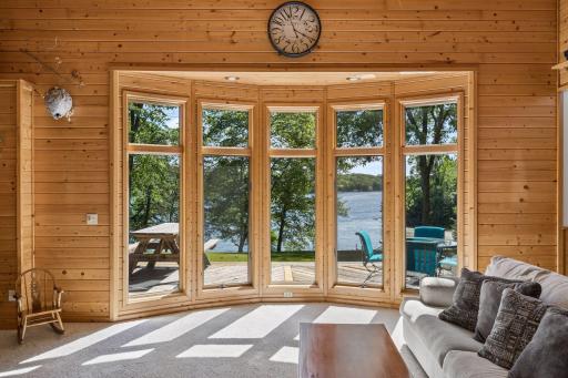 Floor to ceiling Andersen bay window.