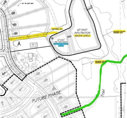 Lot 1 (marked as âAâ). Easement highlighted in yellow