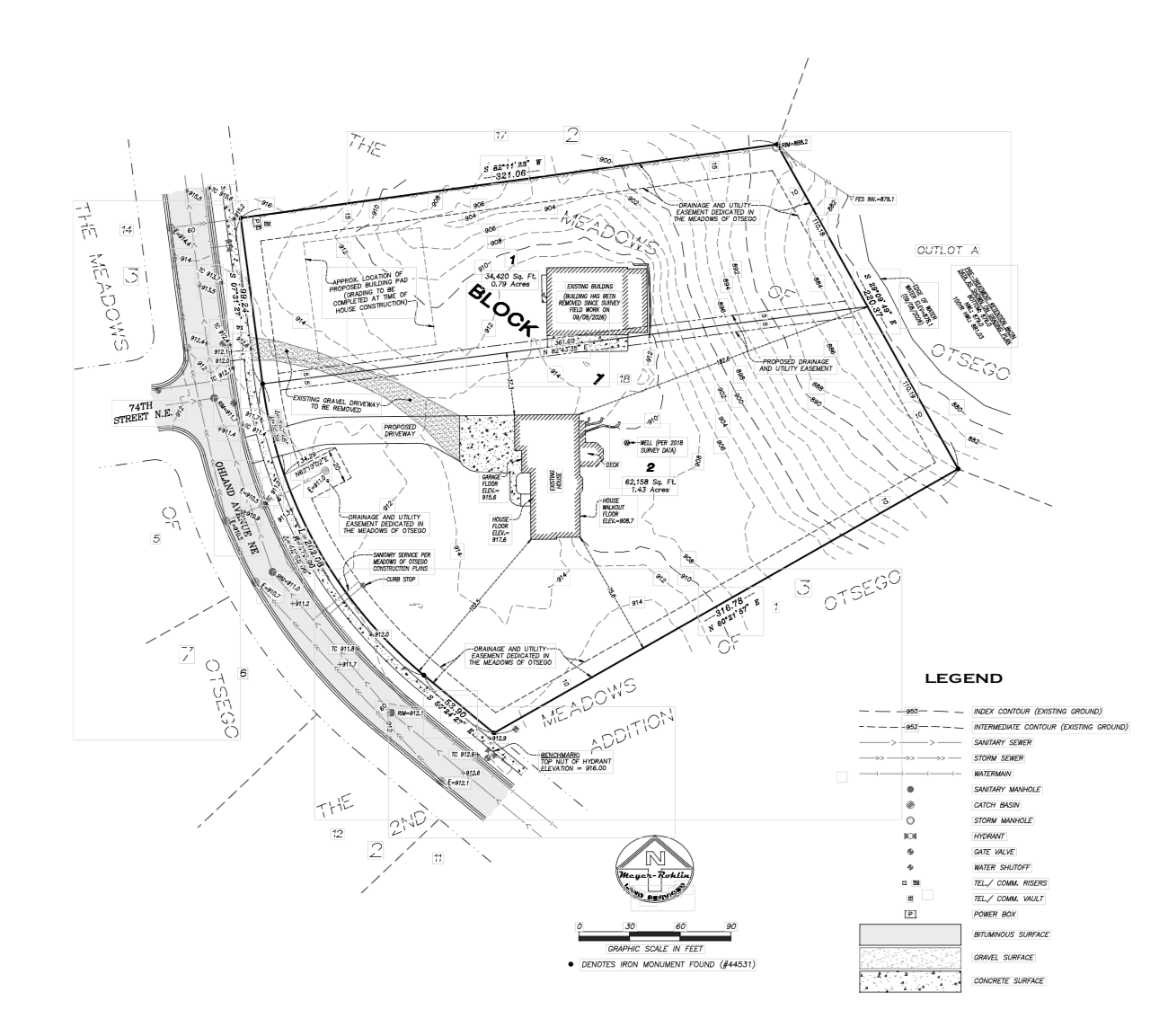 current existing driveway for the existing home will be replaced with asphalt driveway