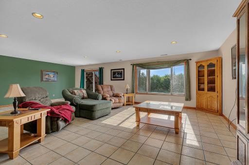 Lower level family room is large and open. This space has many possibilities. Bring your imagination and situate to fit your needs.