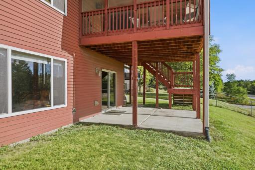 Covered patio are is another great option for entertaining.