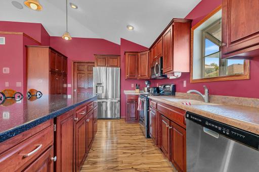 This kitchen is amazing! Offering so much cabinet and counter space. Get ready to start your herbs in the window box above the sink!