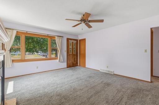 This View Showcases the Picture Window and Coat Closet with Pocket Door.
