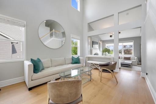 Great Room With Two Story Vaulted Ceilings