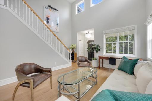 Great Room With Two Story Vaulted Ceilings