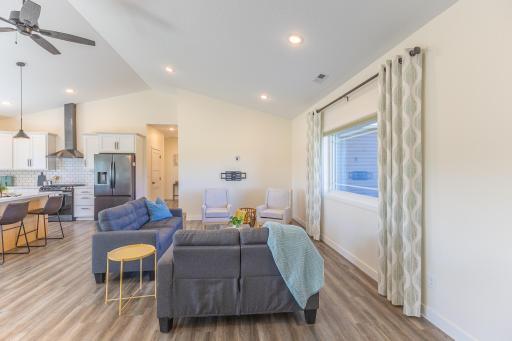 Comfortable living room with abundant natural light.