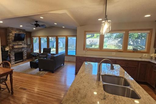 This beautiful main floor living space has been expanded and fully remodeled!