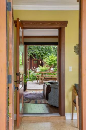 This home's spaces combine indoor and outdoor living.